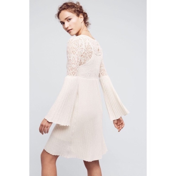 Anthropologie ivory lace dress - Picture 2 of 6